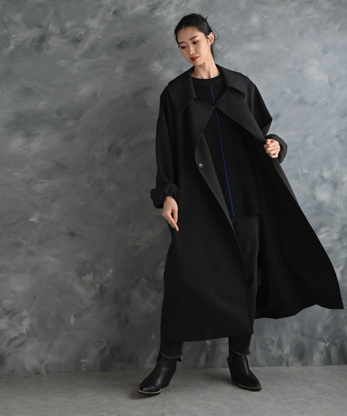 着用イメージ 175cm ブラック