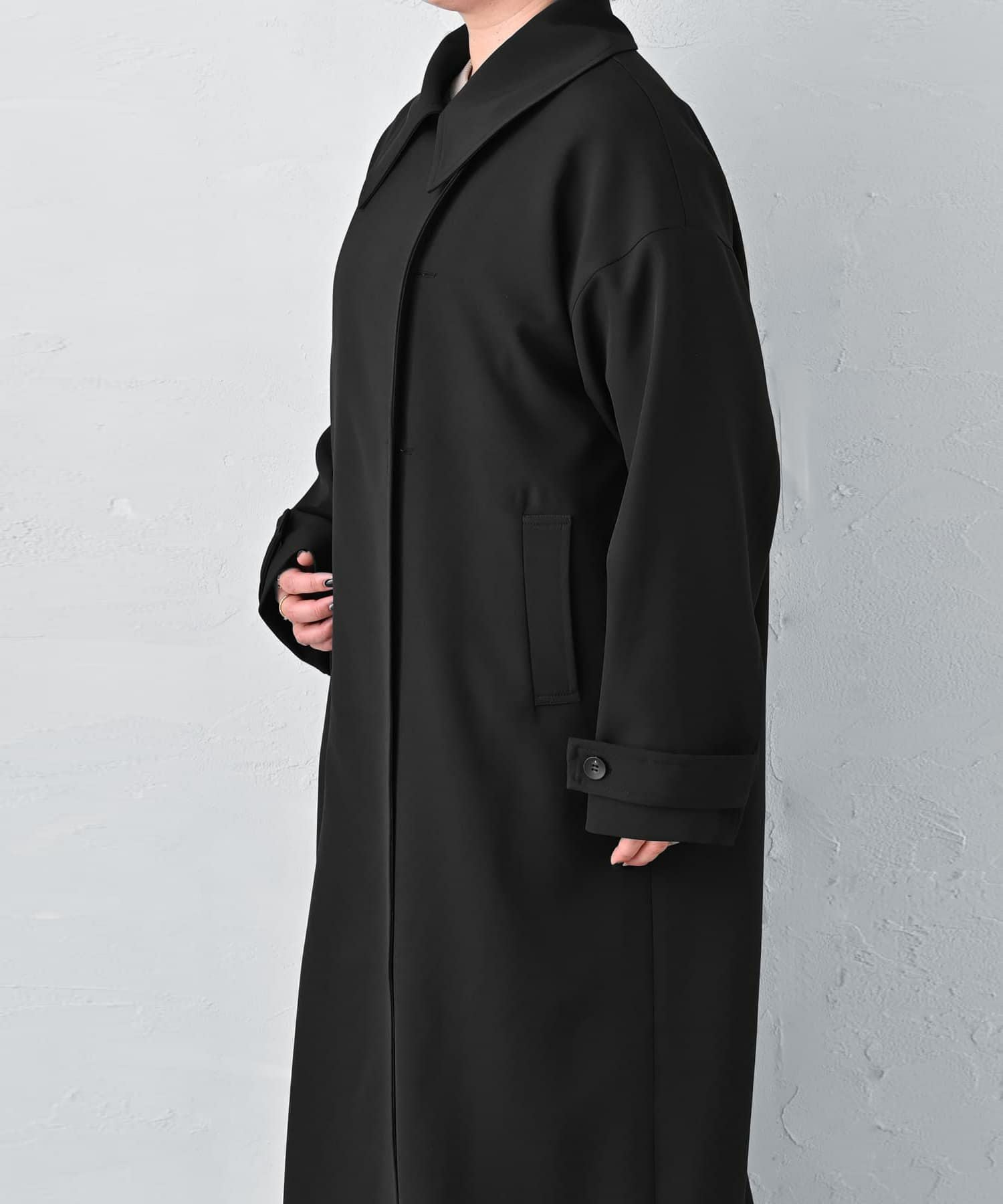 BLK001】襟付きオーバーサイズコート | おしゃれな大人レディース