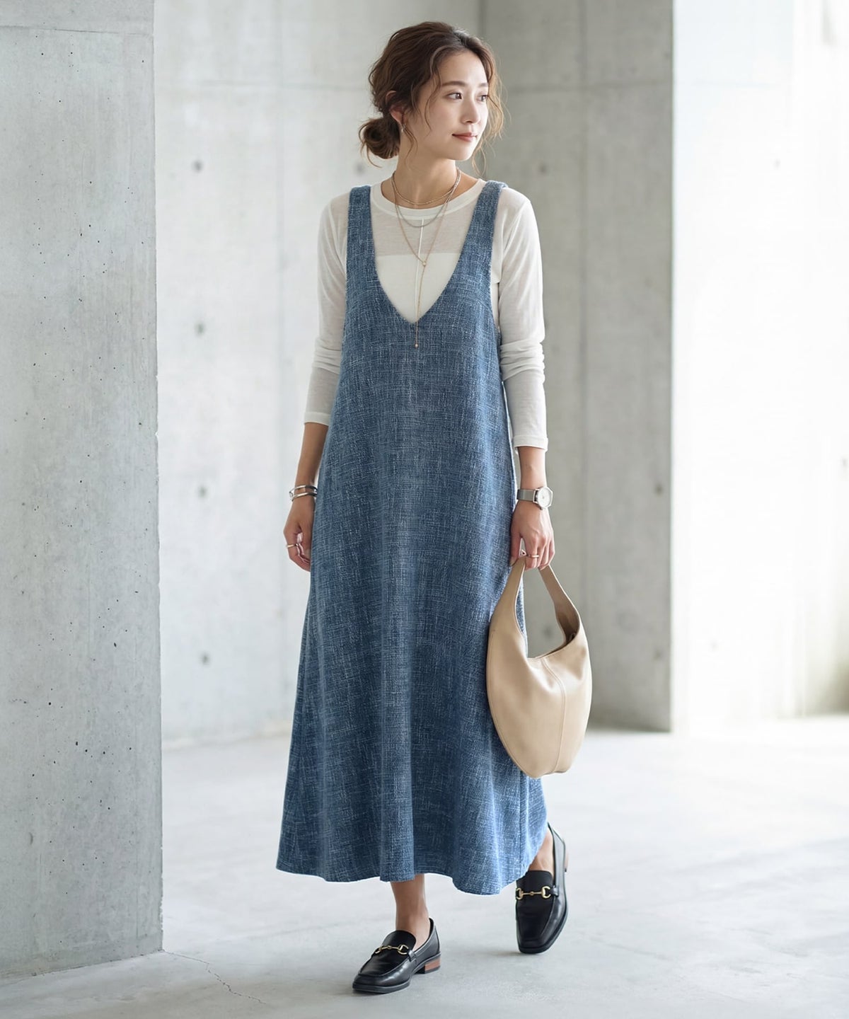 着用イメージ 163cm ブルーミックス 02サイズ