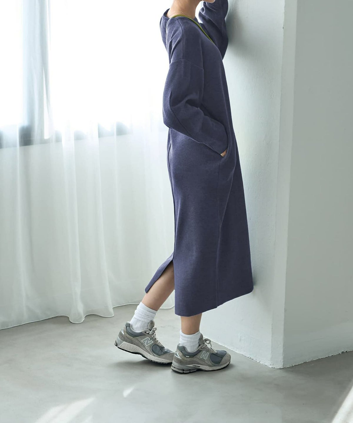 着用イメージ 168cm ニュアンスネイビー 02サイズ