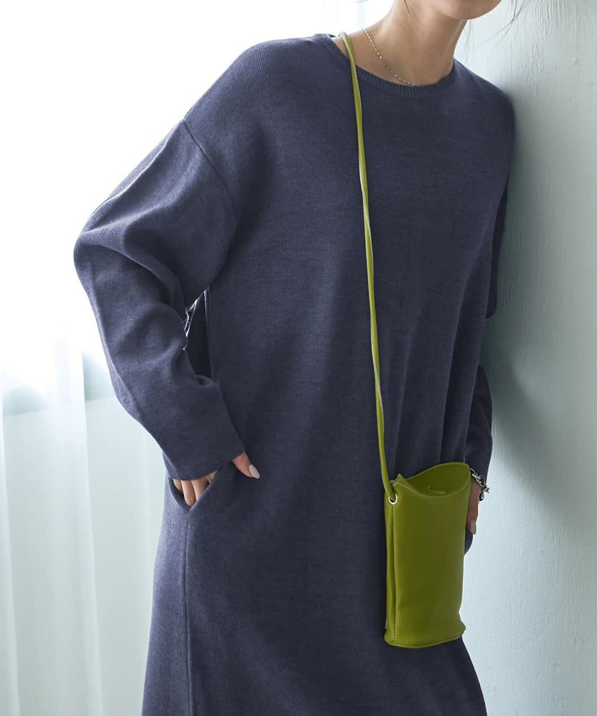 着用イメージ 168cm ニュアンスネイビー 02サイズ