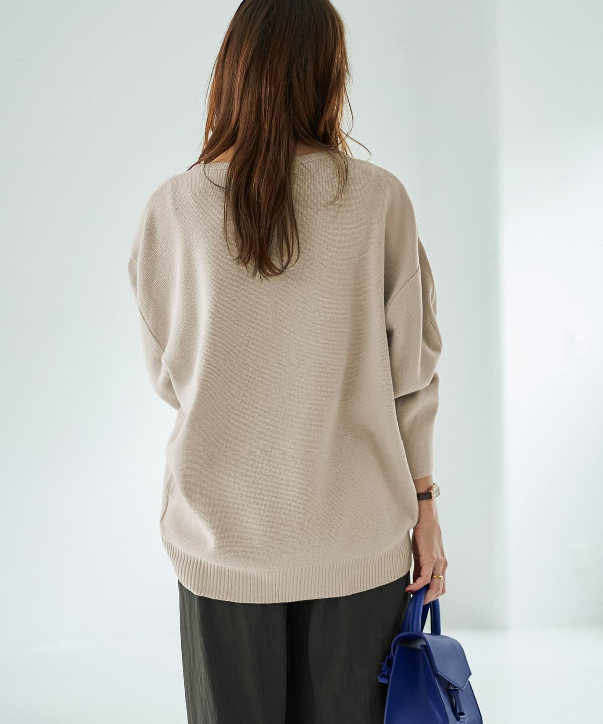 着用イメージ 167cm ライトグレージュ