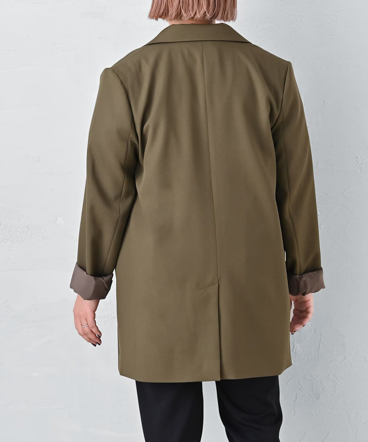 着用イメージ 163cm カーキ