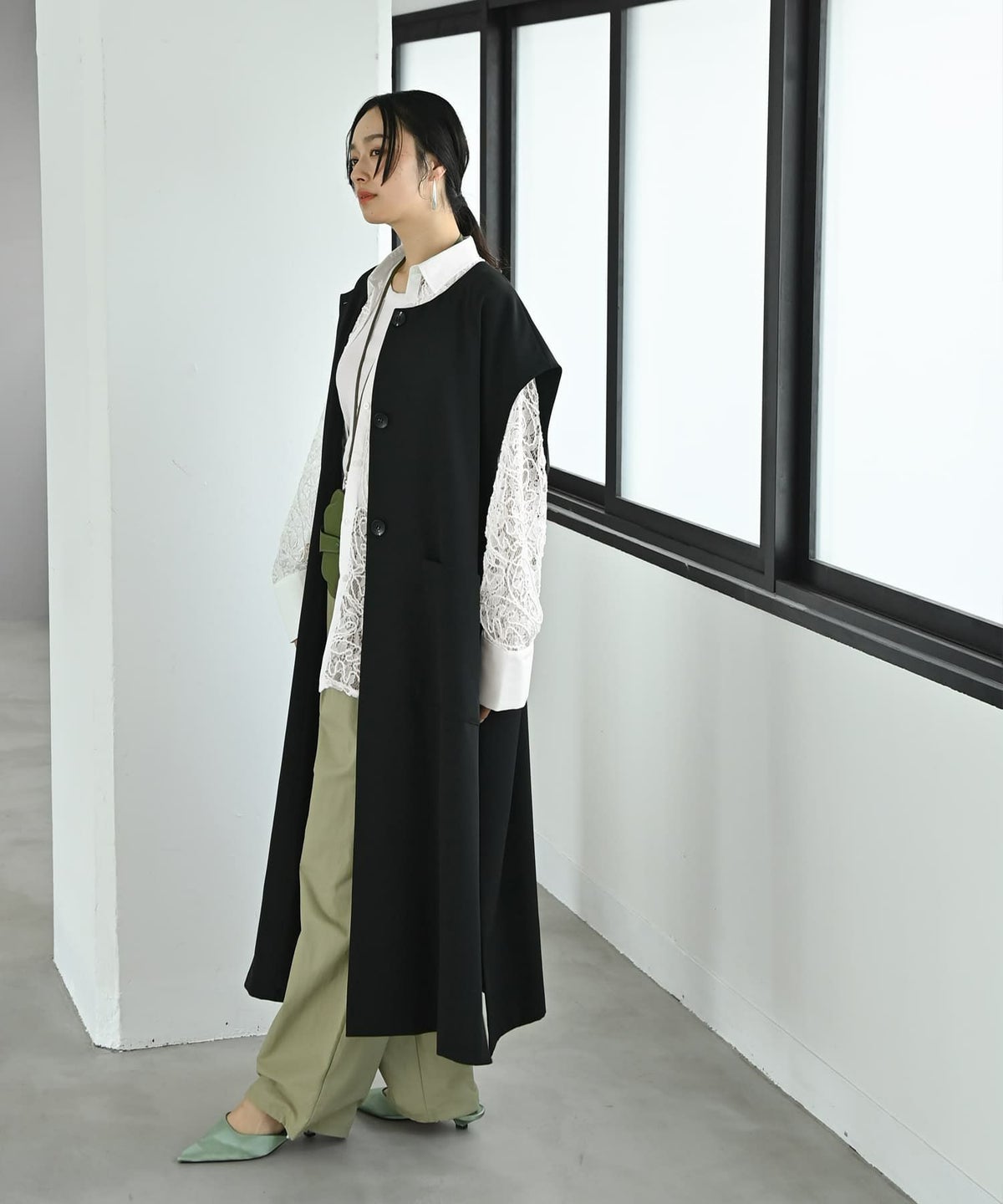 着用イメージ 167cm ブラック