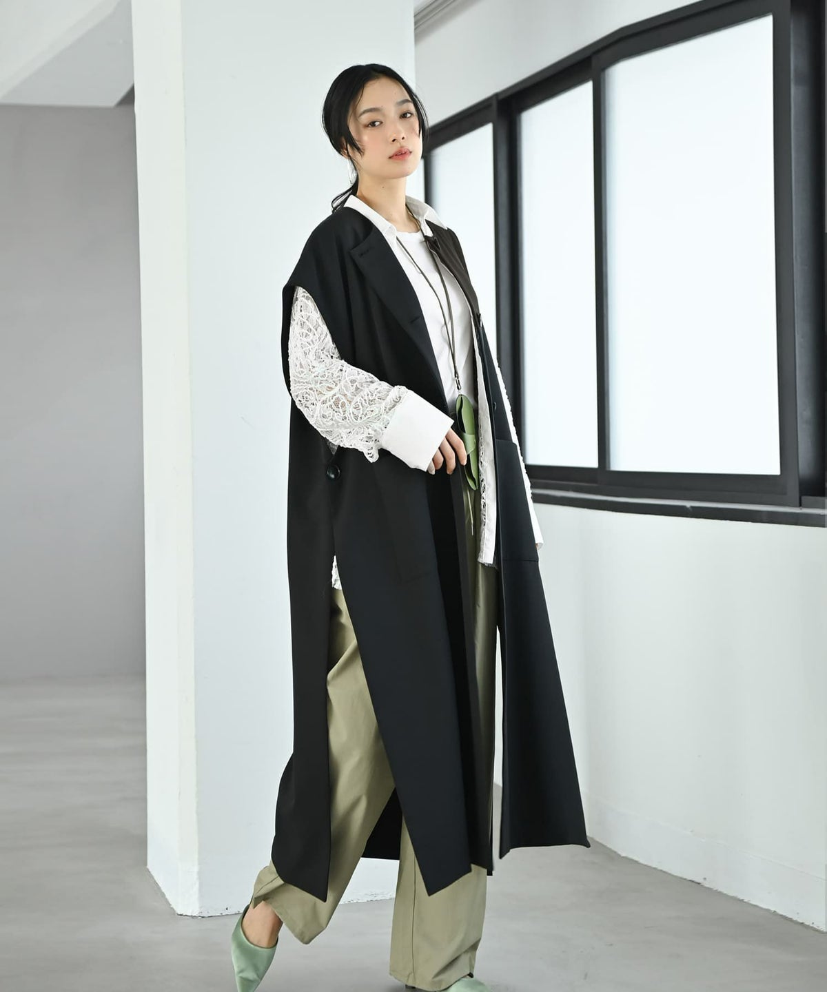 着用イメージ 167cm ブラック