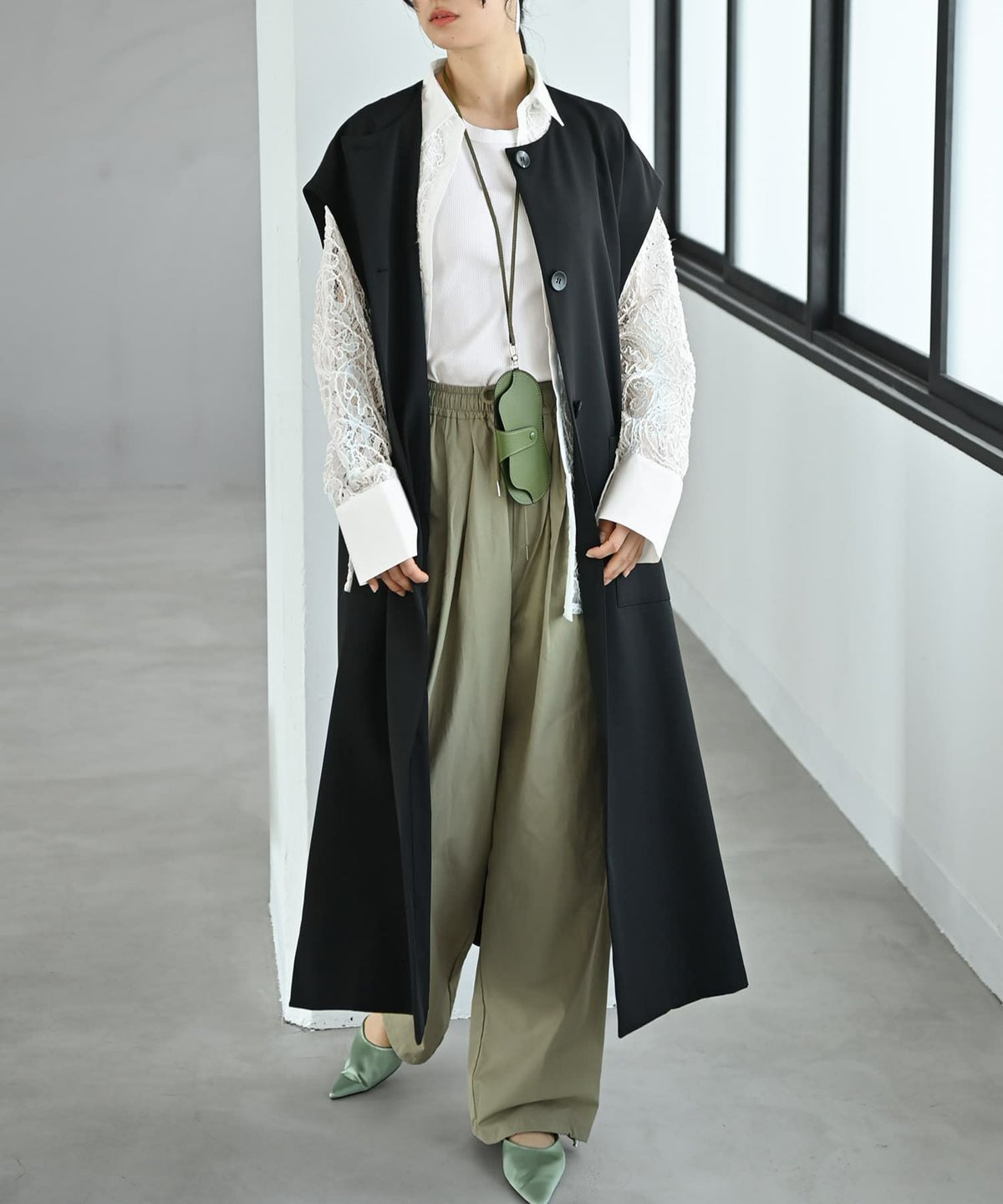 着用イメージ 167cm ブラック