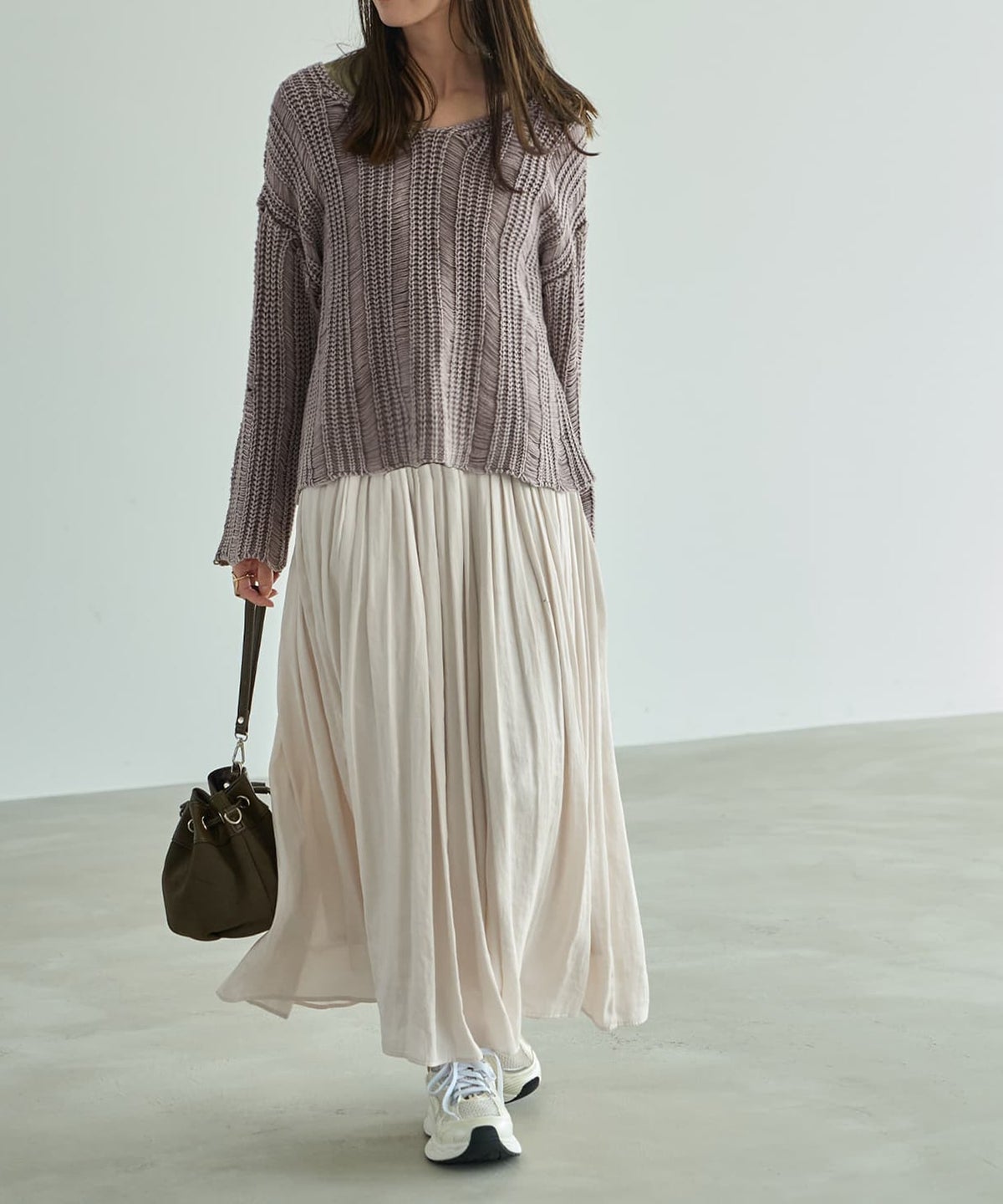 着用イメージ 165cm 着用サイズ 02 オフホワイト