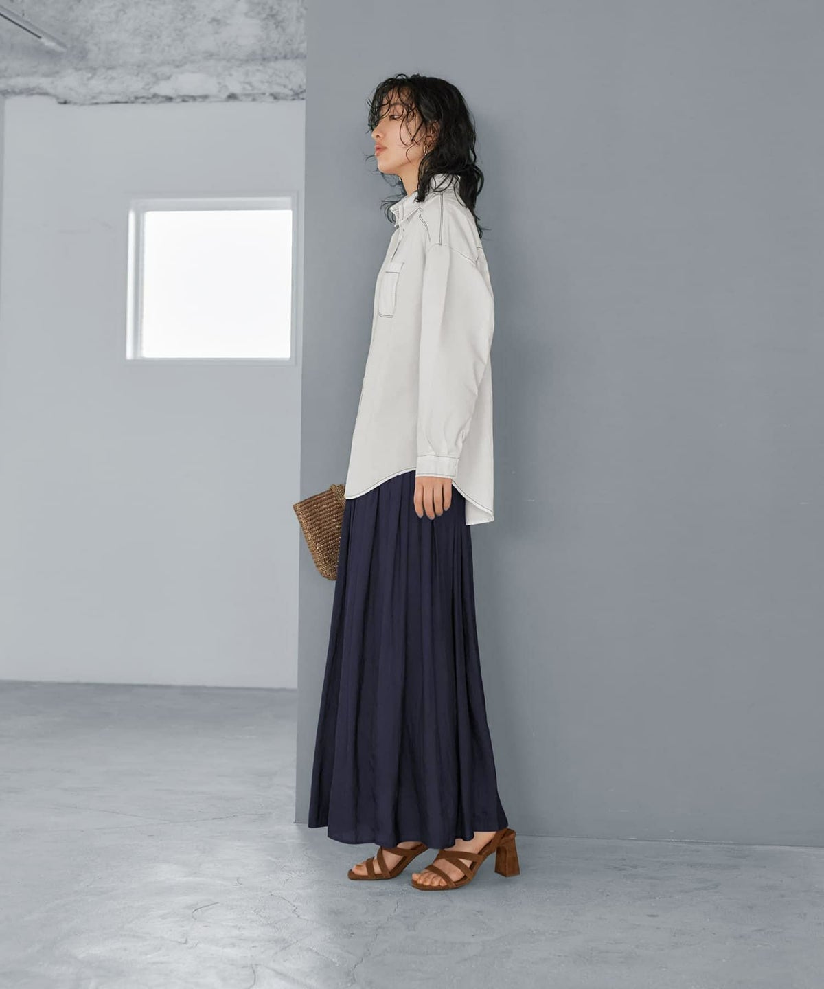 着用イメージ 167cm 着用サイズ 02 ネイビー