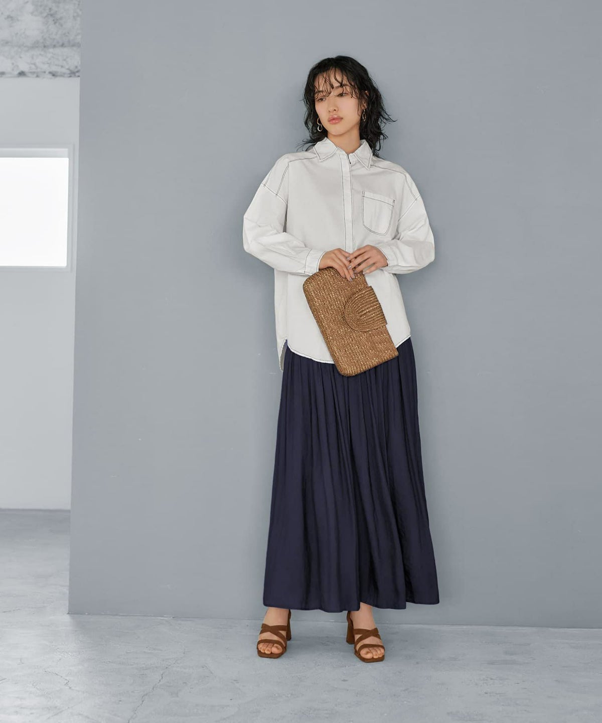 着用イメージ 167cm 着用サイズ 02 ネイビー