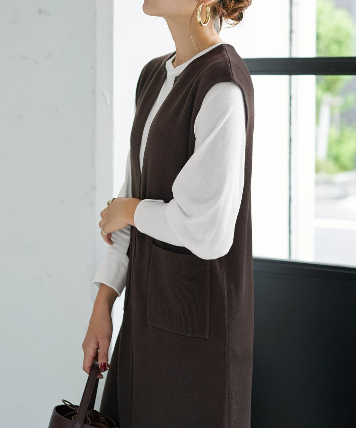 着用イメージ 167cm コーヒー 02サイズ