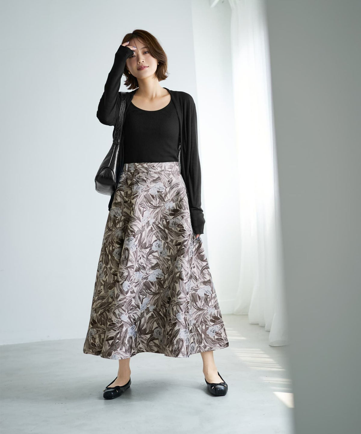 着用イメージ 167cm セピア 02サイズ