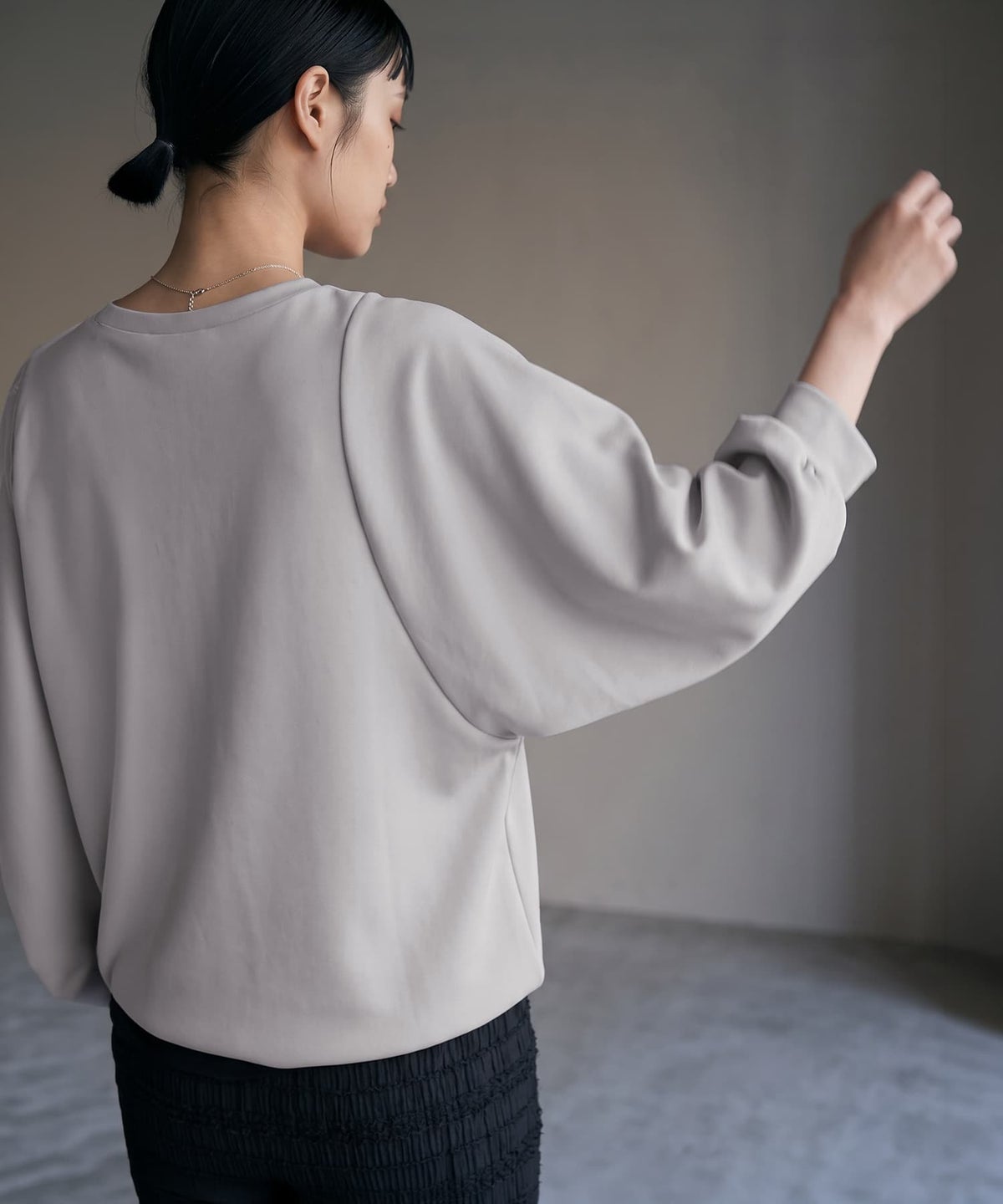 着用イメージ 170cm グレージュ
