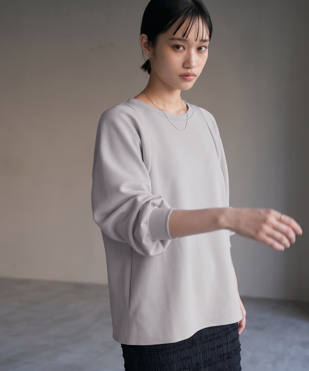 着用イメージ 170cm グレージュ