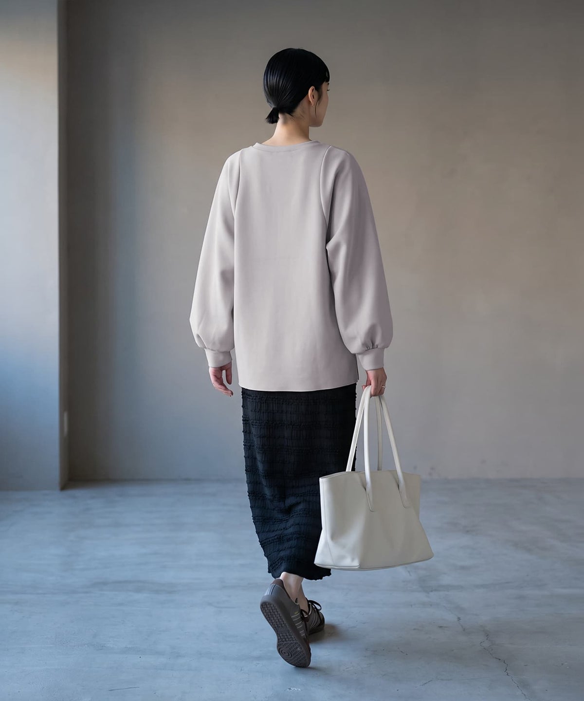 着用イメージ 170cm グレージュ