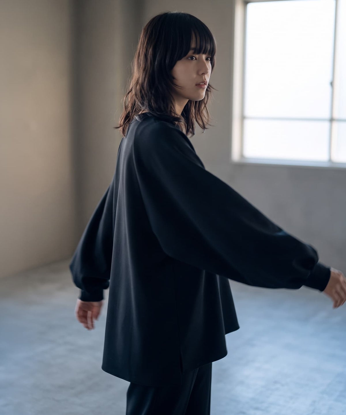 着用イメージ 170cm ブラック