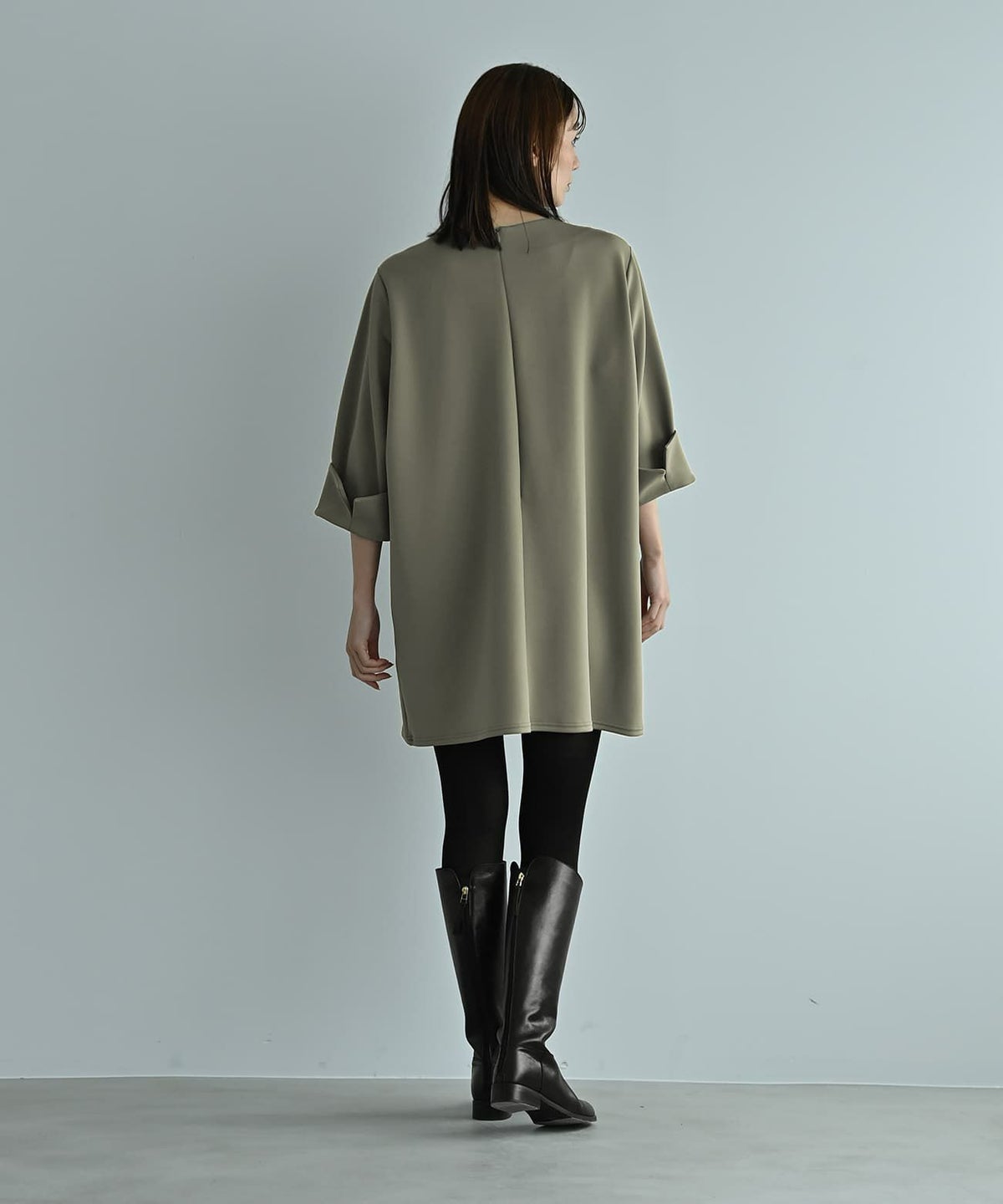着用イメージ 170cm カーキ