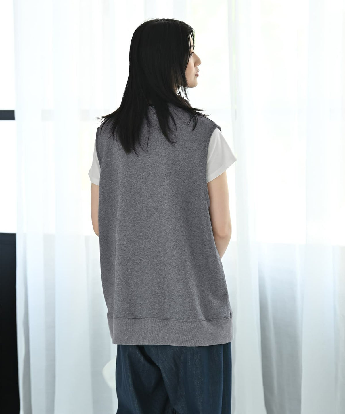 着用イメージ 170cm 杢グレー