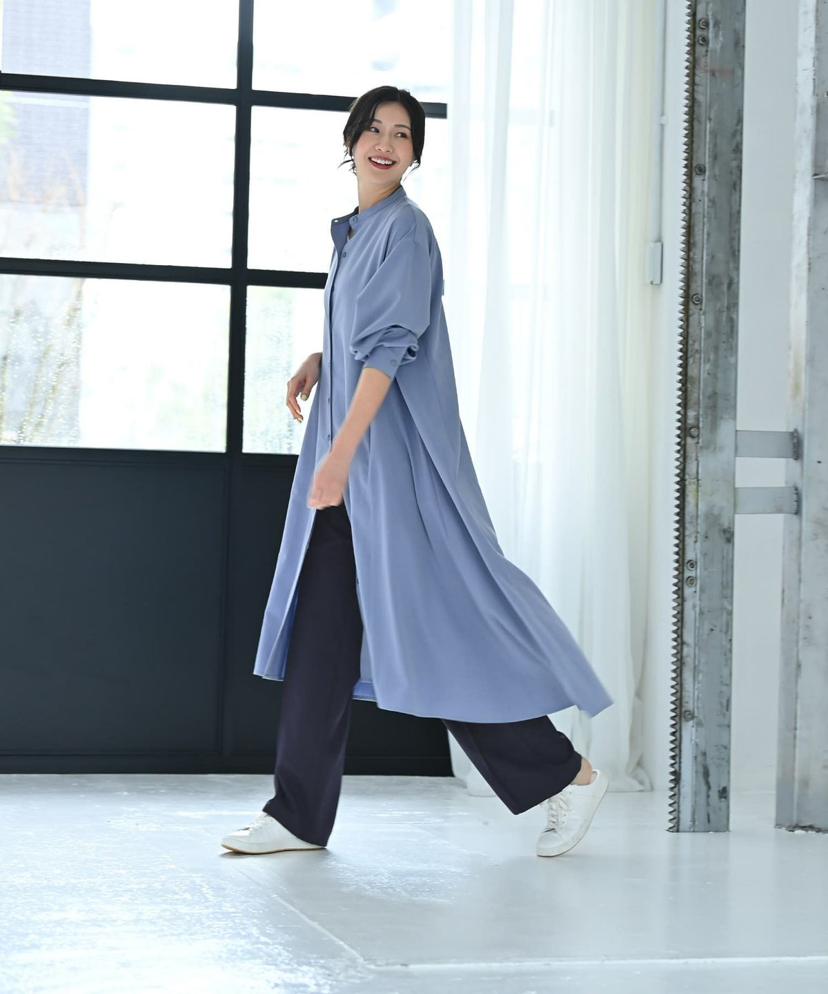 着用イメージ 172cm ブルー