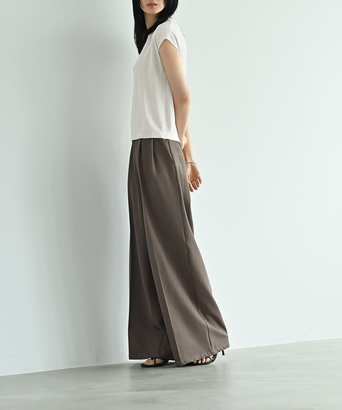 着用イメージ 170cm チャコールグレー