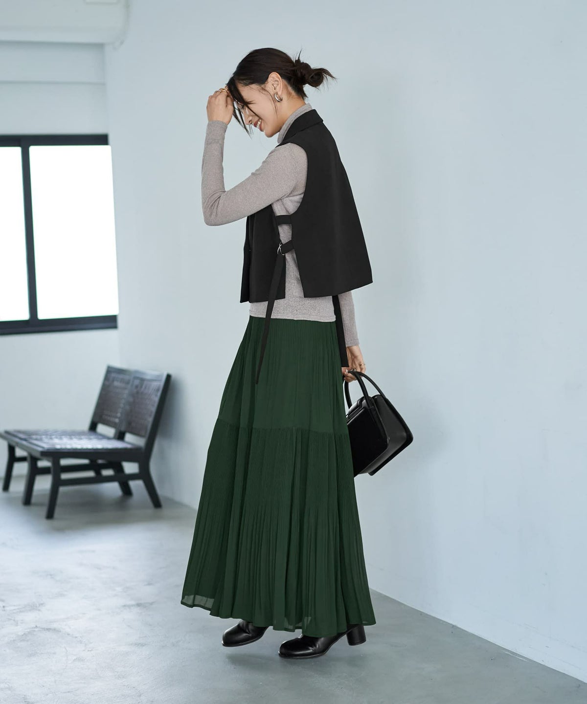 着用イメージ 166cm　ブラック