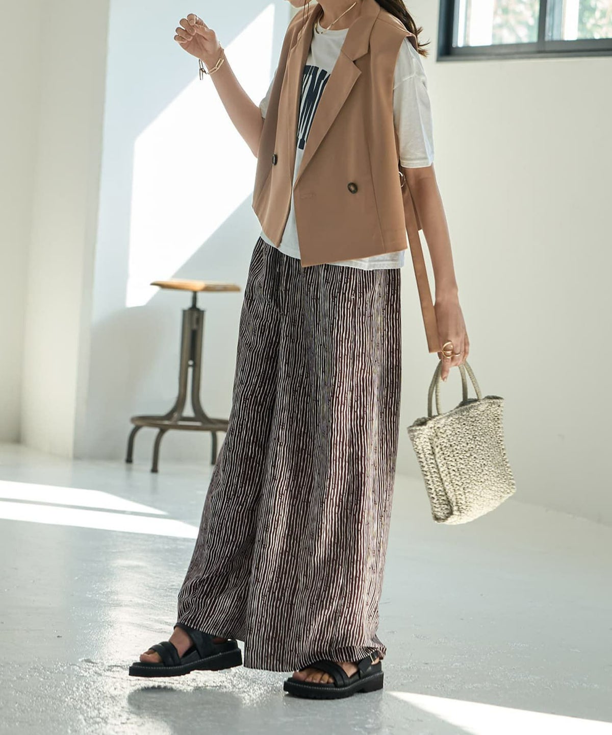 着用イメージ 165cm　ナッツ