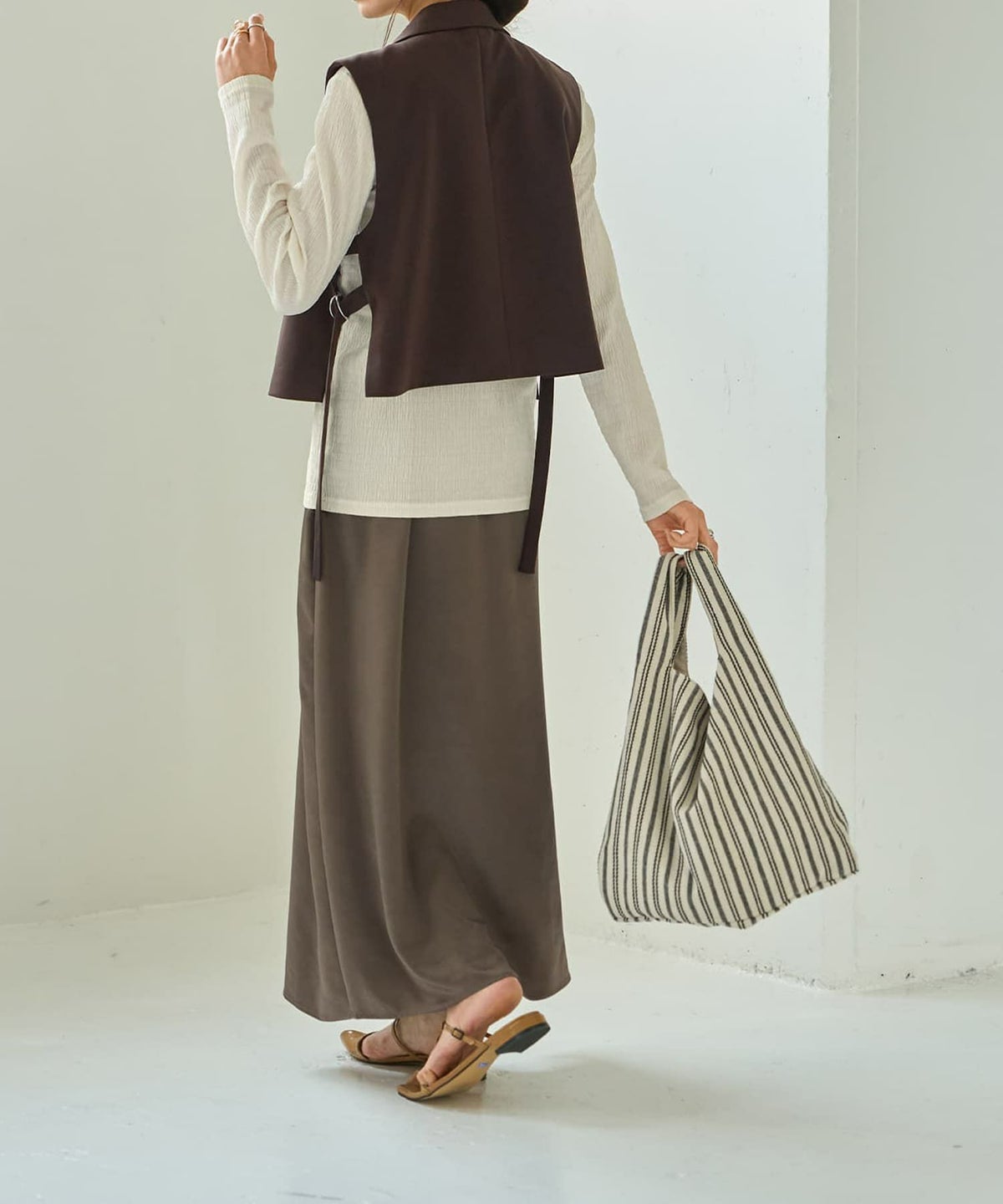 着用イメージ 165cm　コーヒー