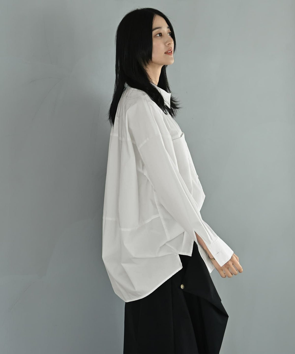 着用イメージ 170cm オフホワイト