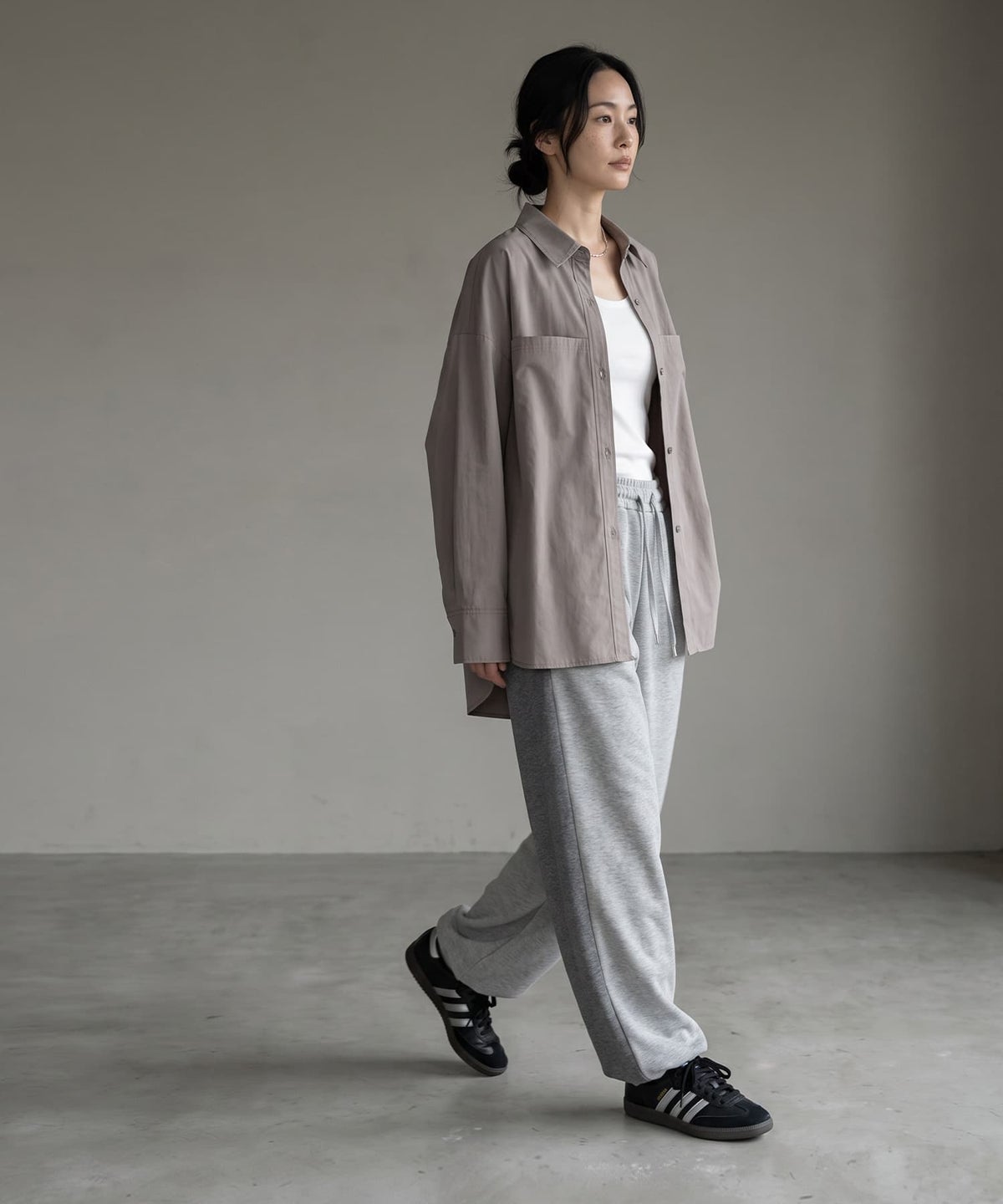 着用イメージ 170cm グレージュ