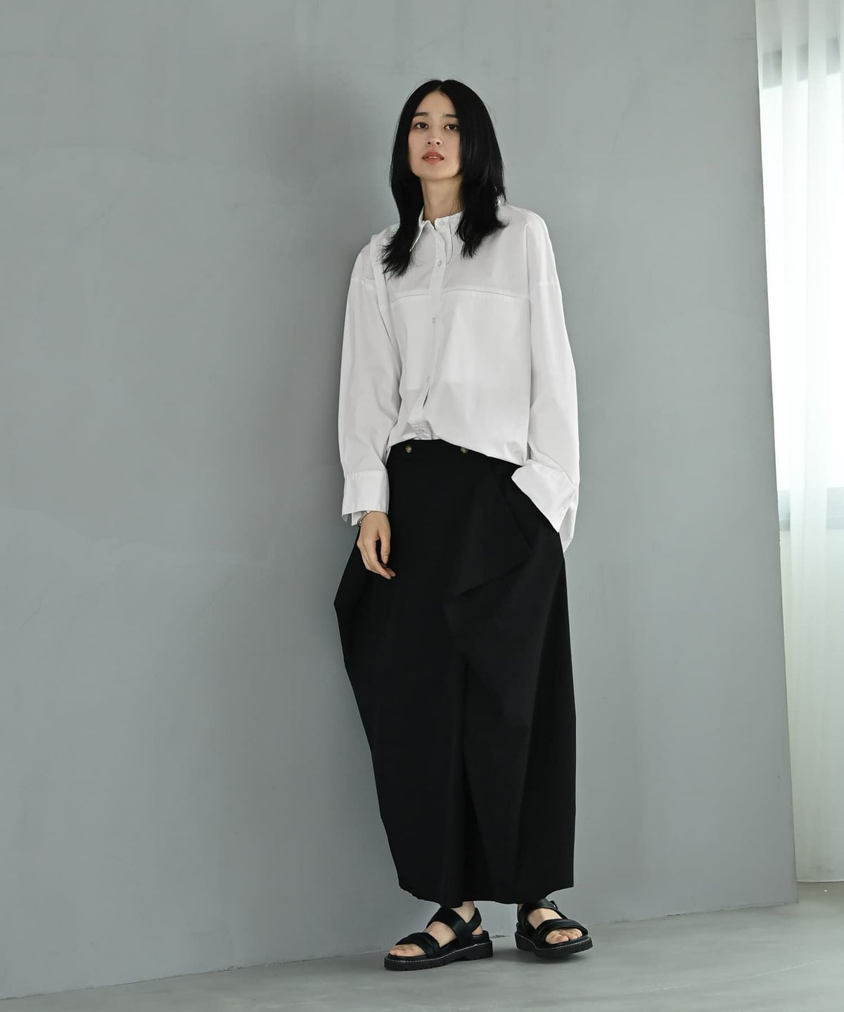 着用イメージ 170cm オフホワイト