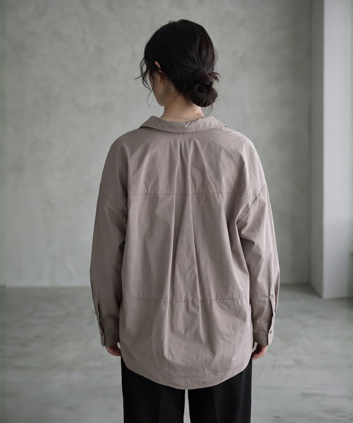 着用イメージ 170cm グレージュ