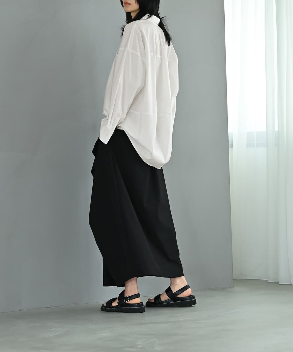 着用イメージ 170cm オフホワイト