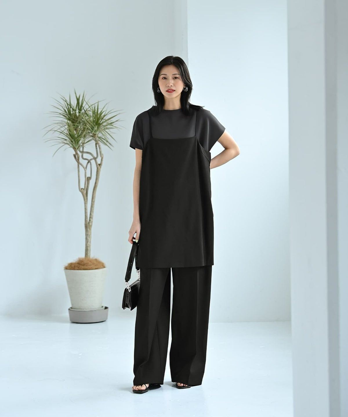 着用イメージ 172cm ブラック