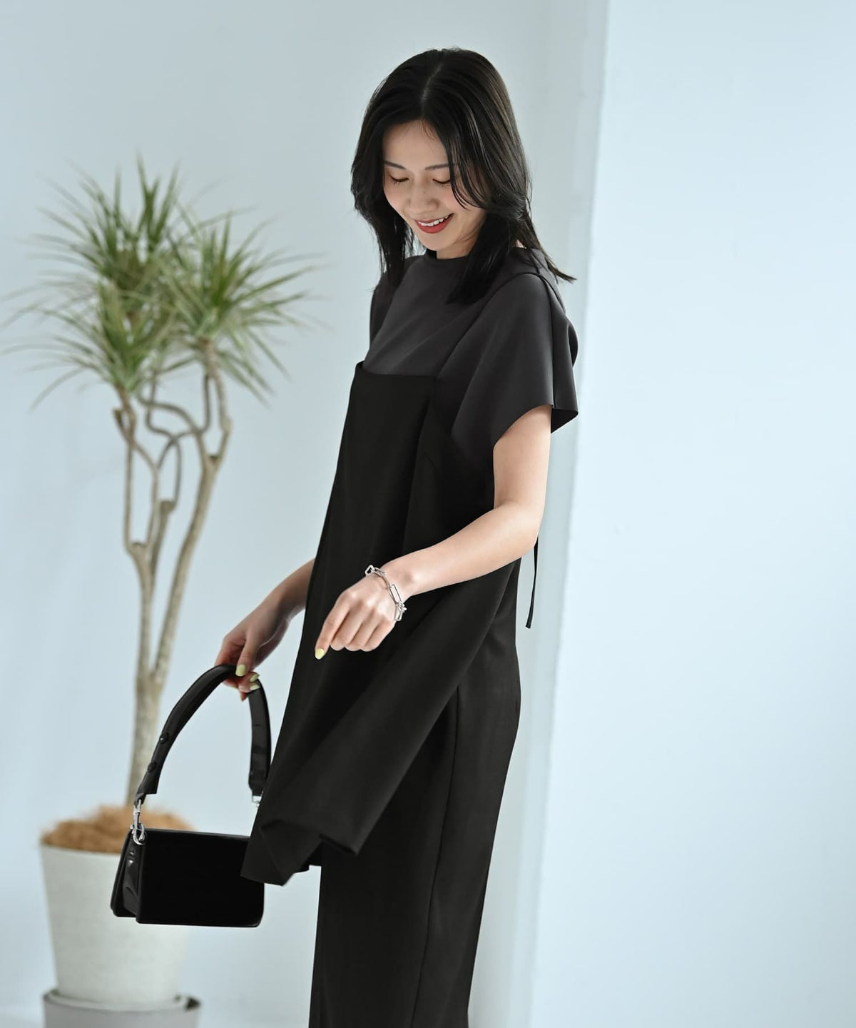 着用イメージ 172cm ブラック