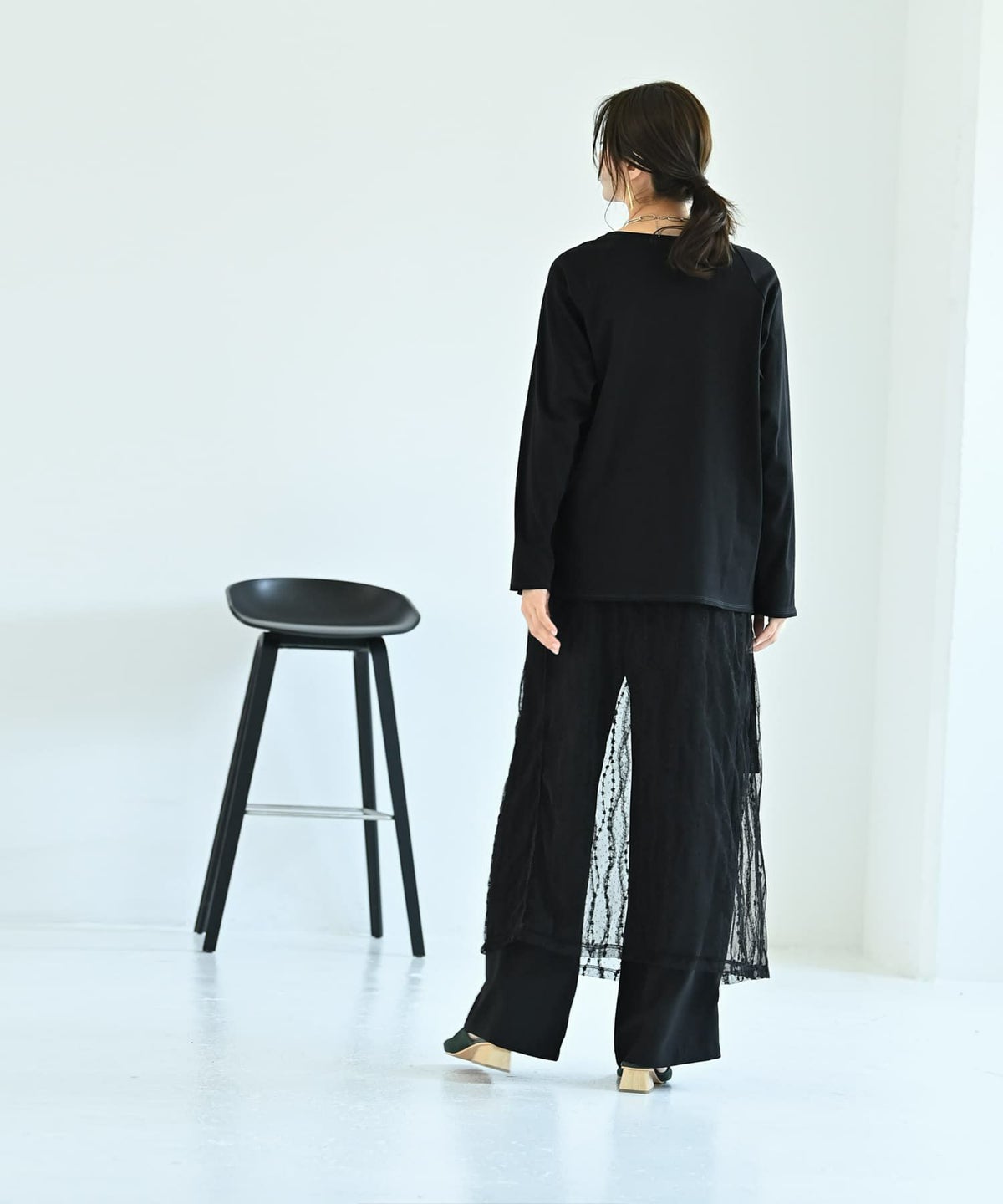 着用イメージ 172cm ブラック