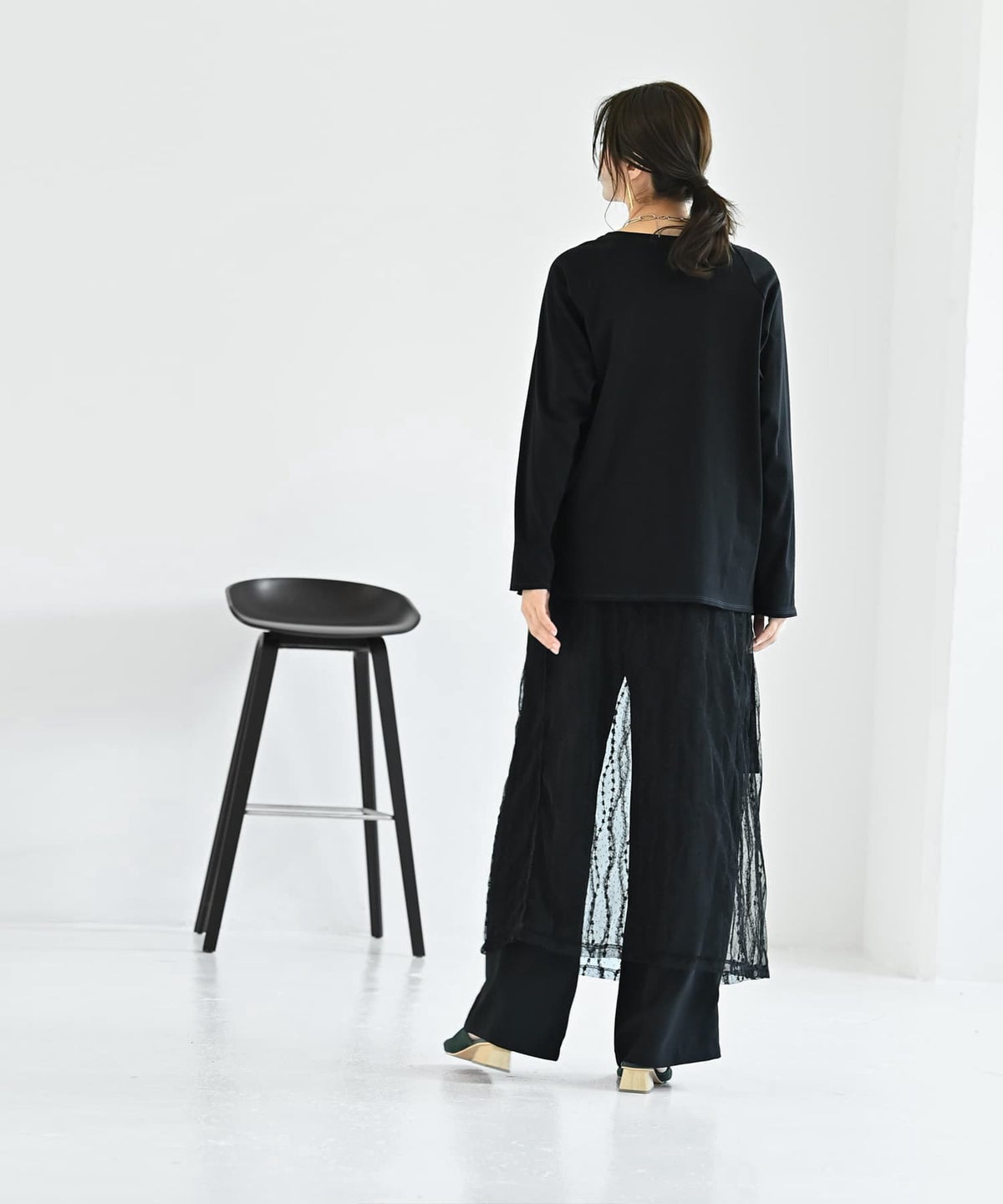 着用イメージ 172cm ブラック