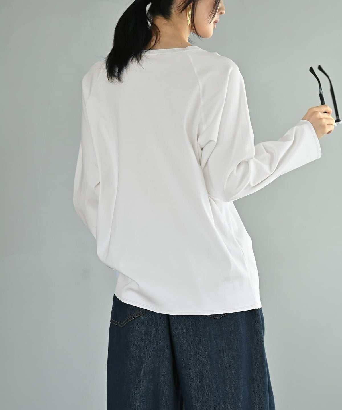 着用イメージ 170cm オフホワイト