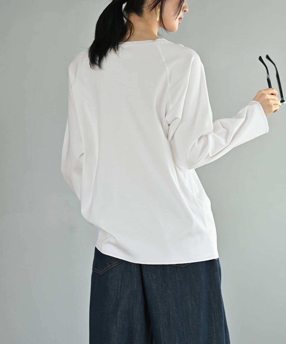 着用イメージ 170cm オフホワイト