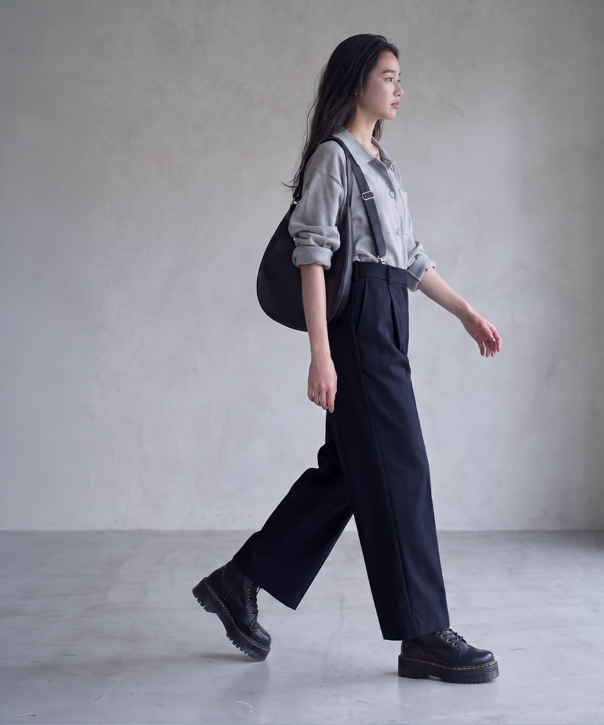 着用イメージ 170cm ネイビー