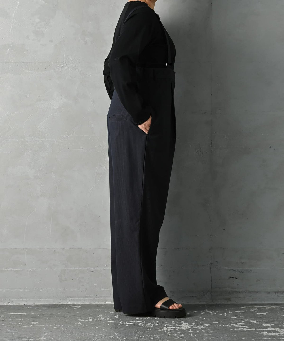 着用イメージ 163cm ネイビー