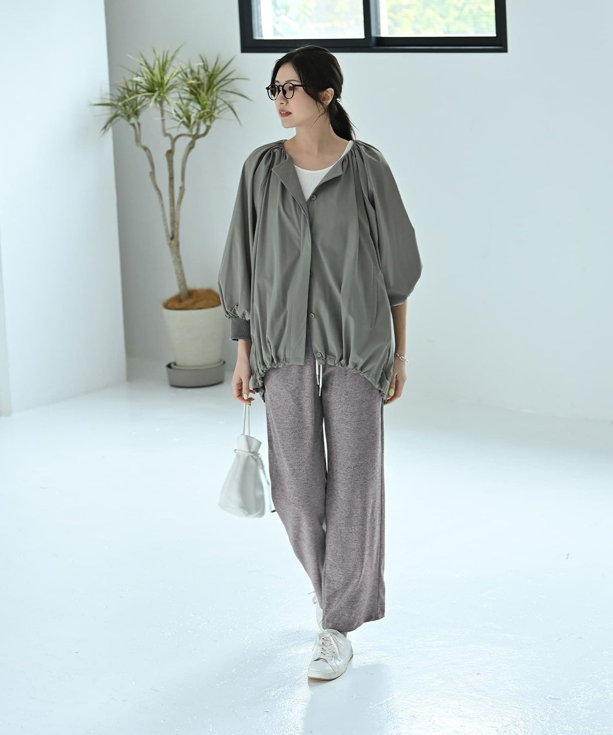 着用イメージ 170cm グレー