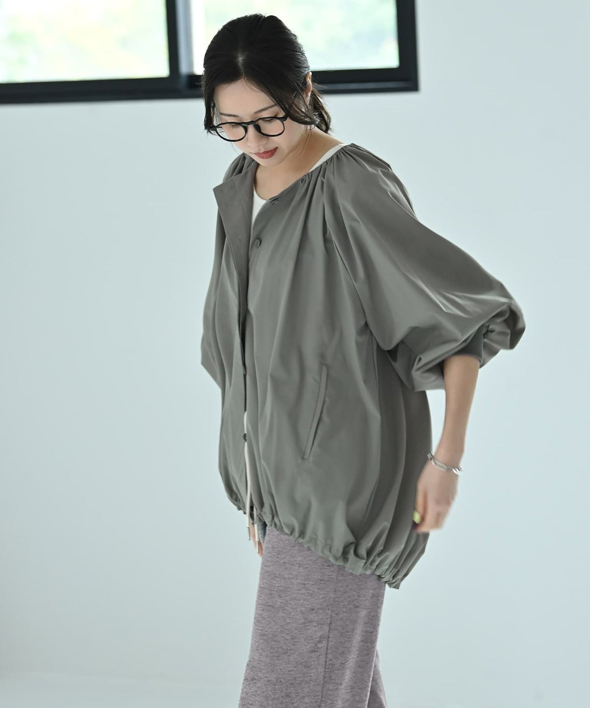 着用イメージ 170cm グレー