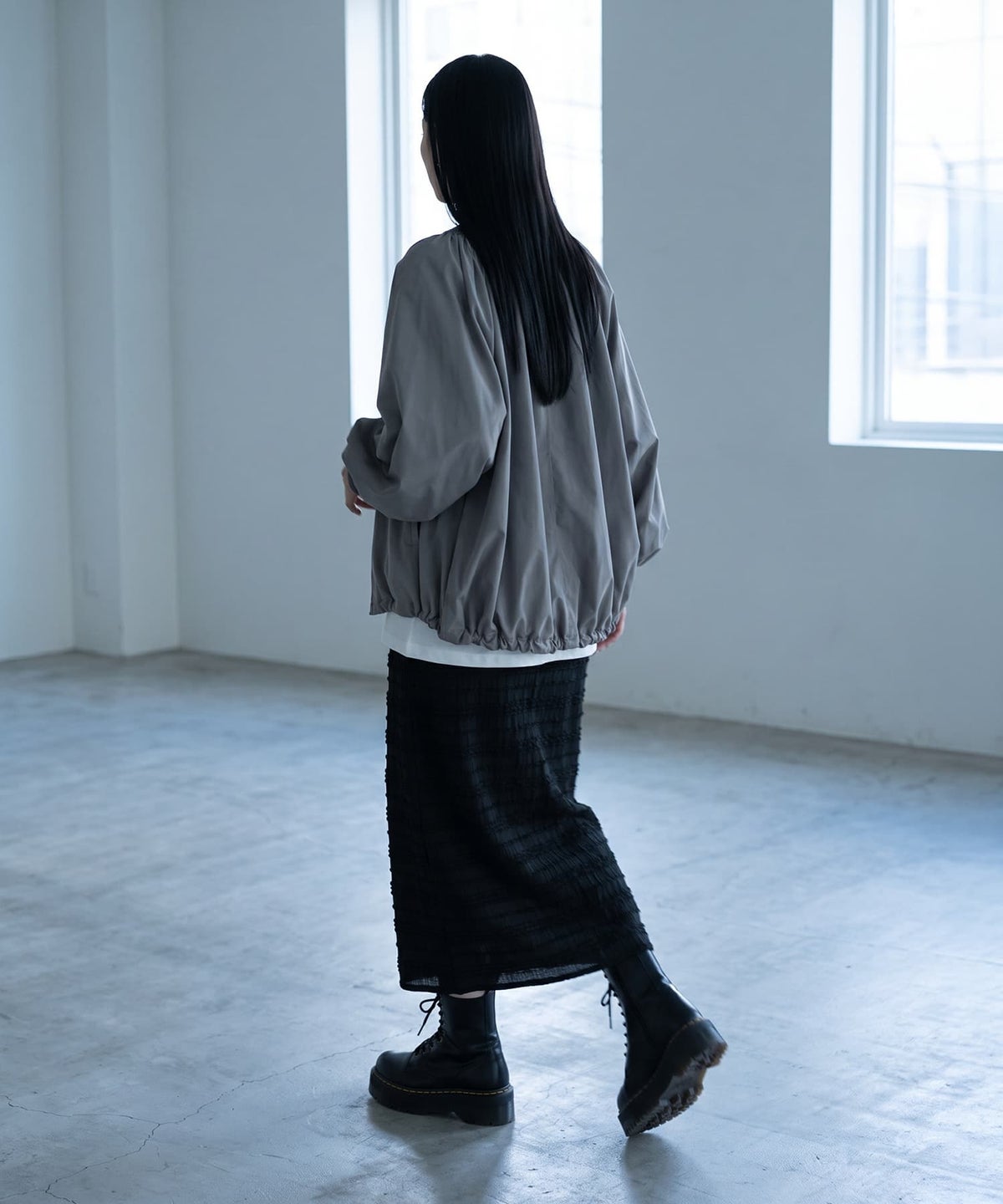 着用イメージ 170cm グレー