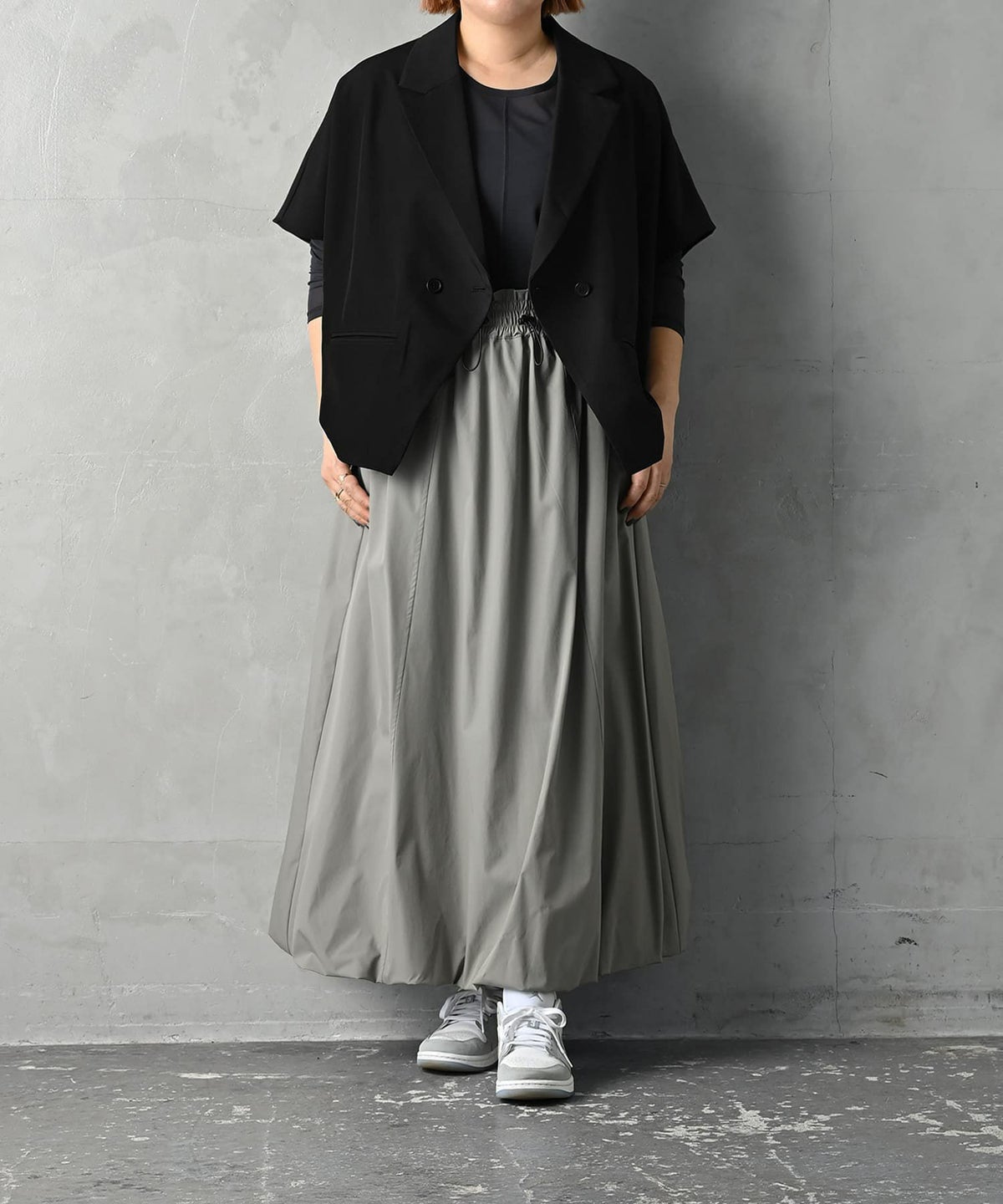 着用イメージ 163cm グレー