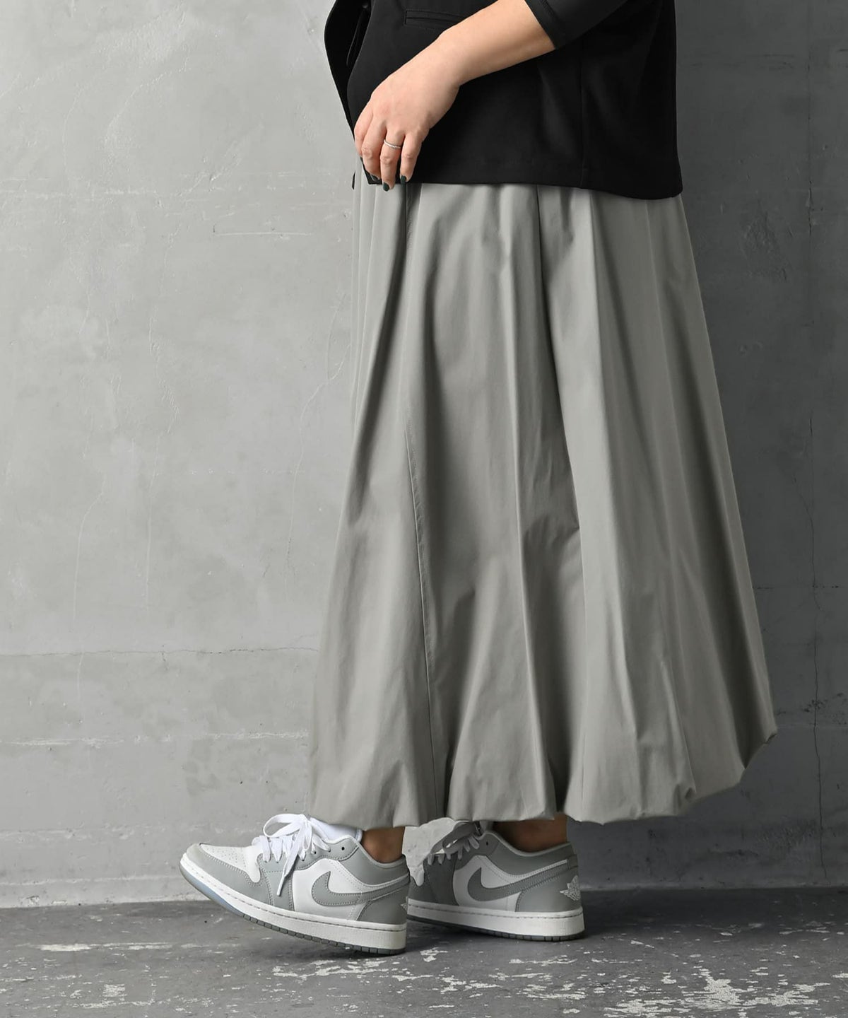 着用イメージ 163cm グレー