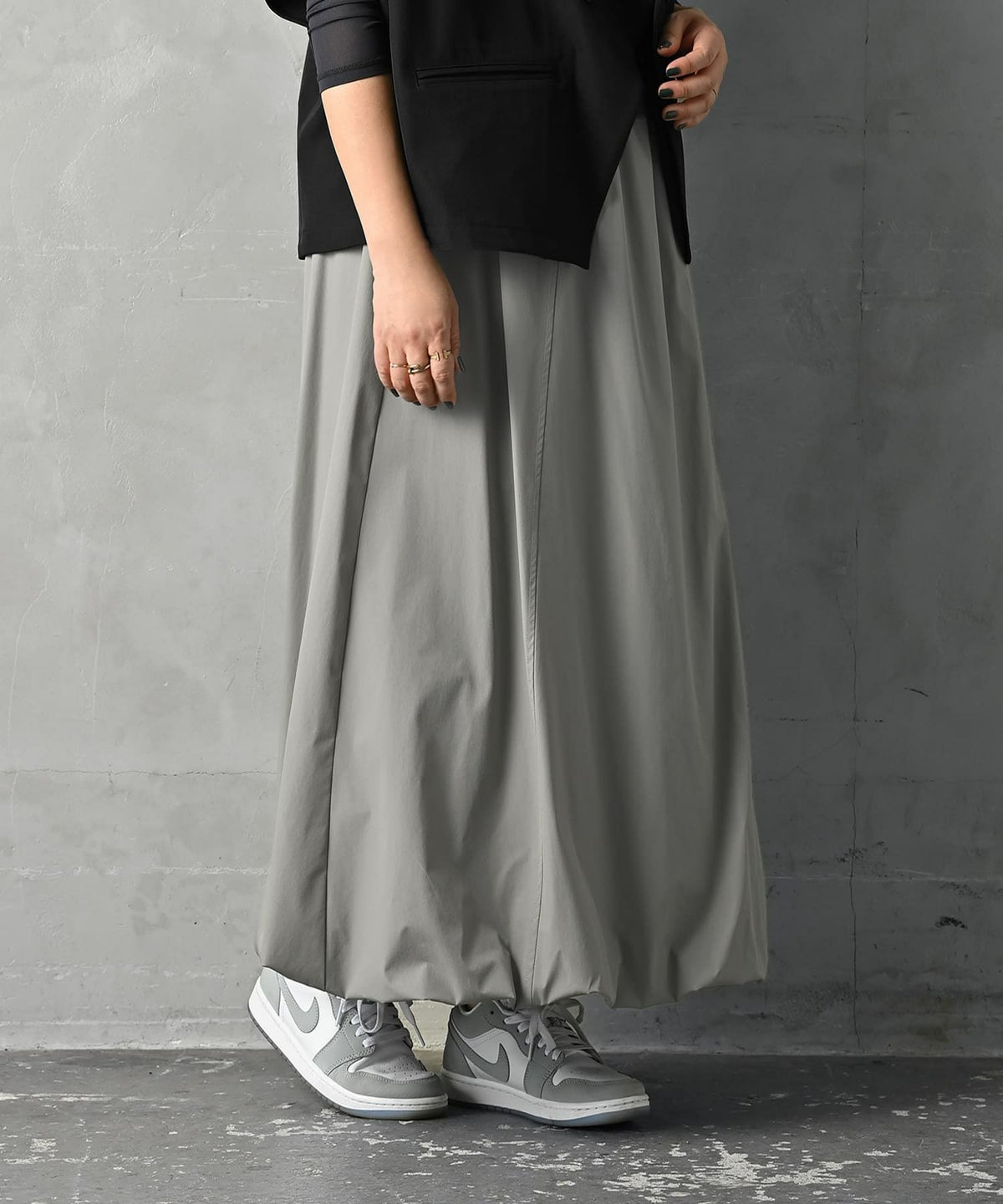 着用イメージ 163cm グレー
