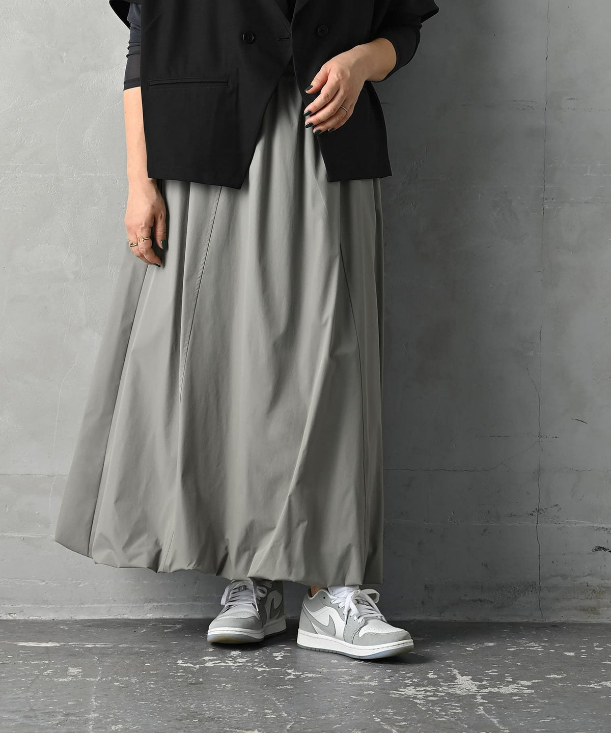 着用イメージ 163cm グレー
