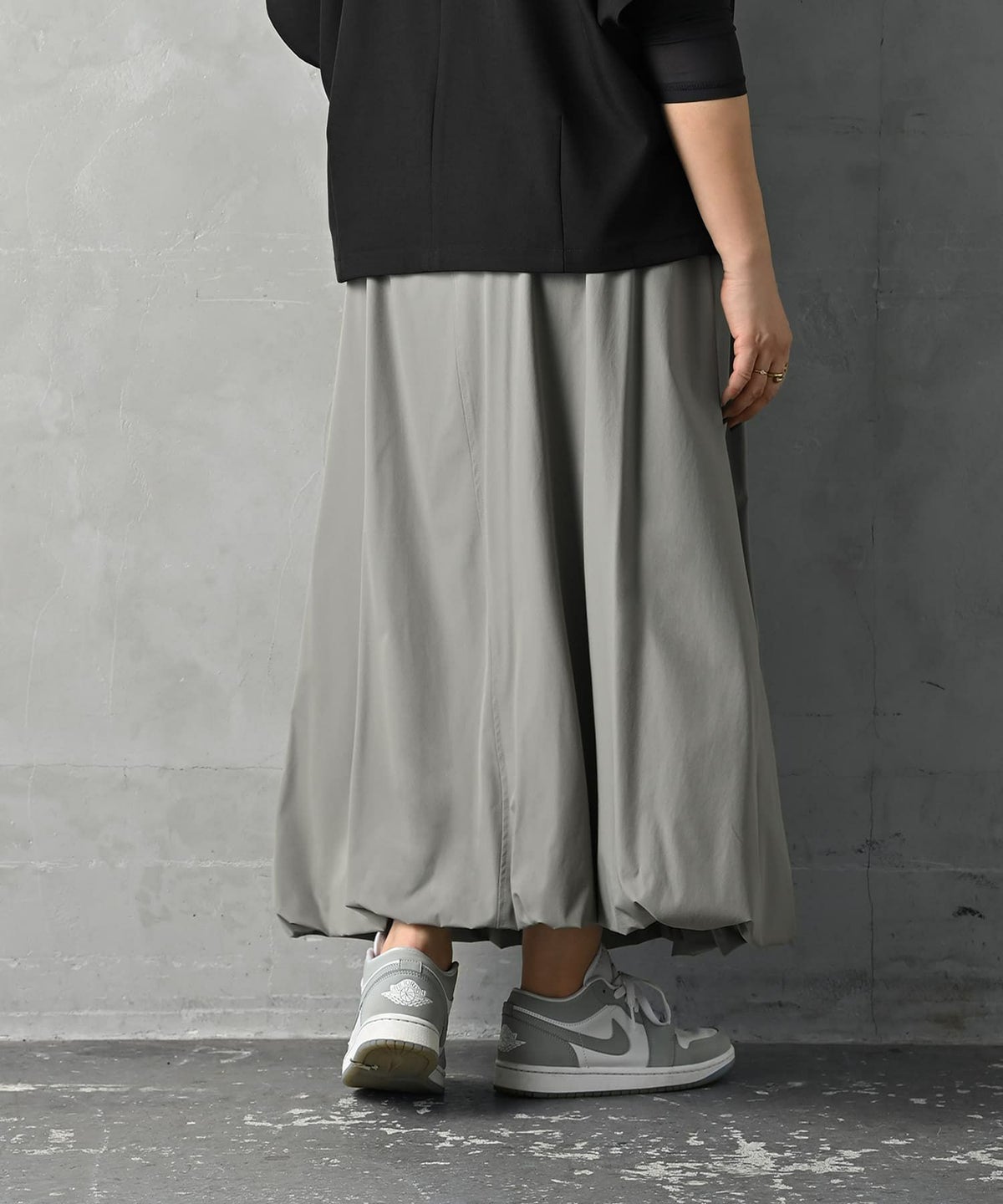 着用イメージ 163cm グレー