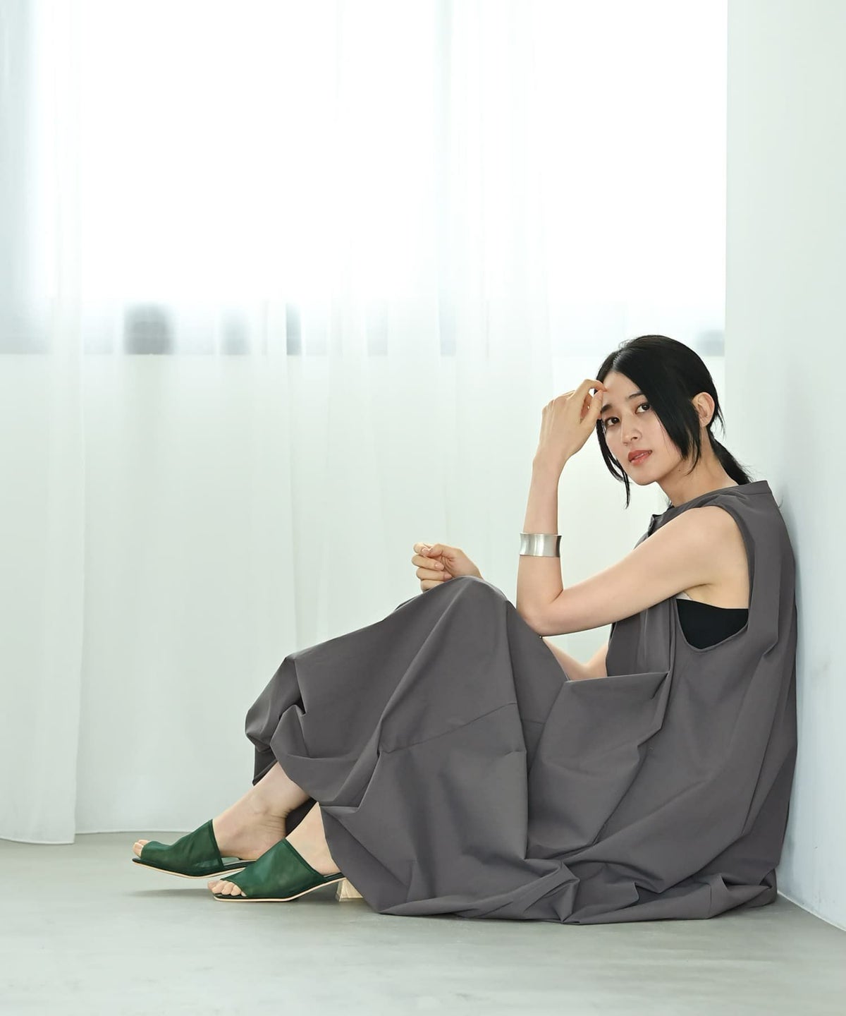 着用イメージ 170cm グレー