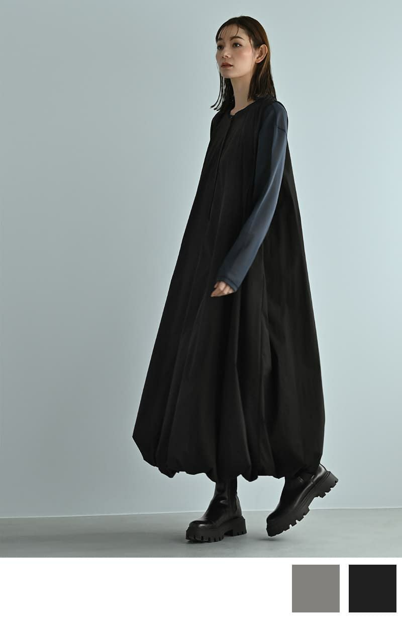 BLK001】バルーンワンピース | おしゃれな大人レディースファッション