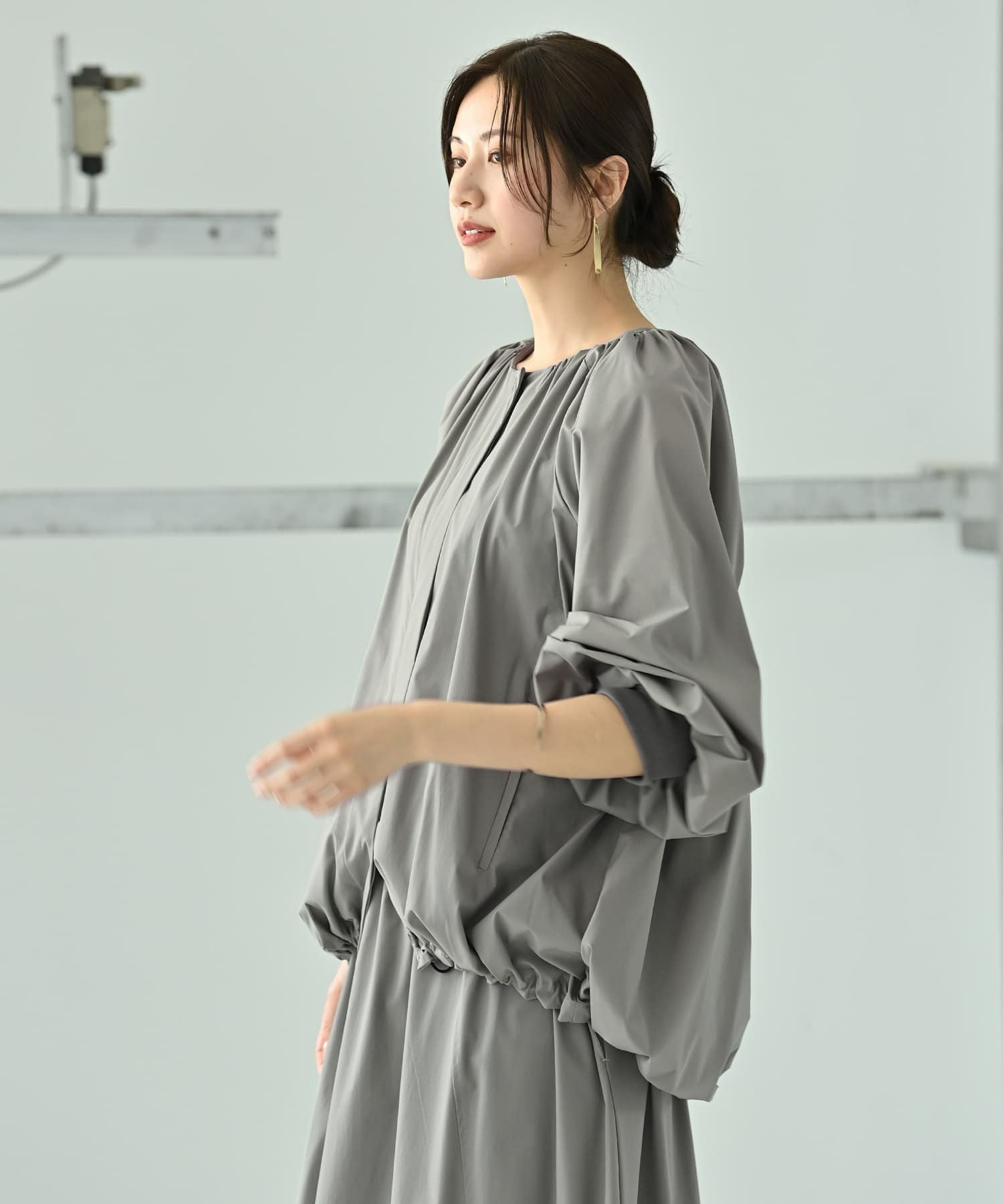 SET]【BLK001】バルーンブルゾン×スカート | おしゃれな大人レディース